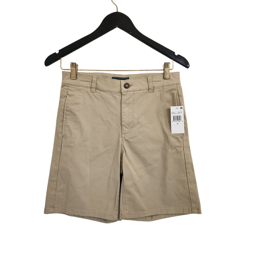 NWT Brookstone Brothers Boy's Khaki Shorts Preppy Summer 14Y